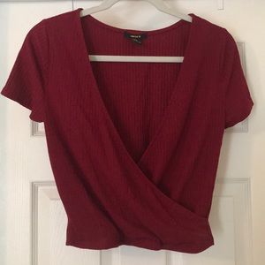 Dark red Forever 21 crop top